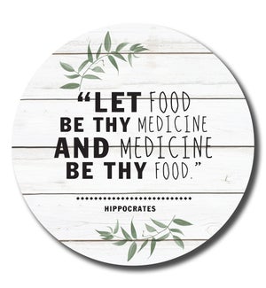 Food And Medicine Greenery Whitewash Circle